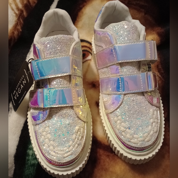 T.U.K Shoes Tuk Iridescent Double Velcro Casbah Creeper Poshmark